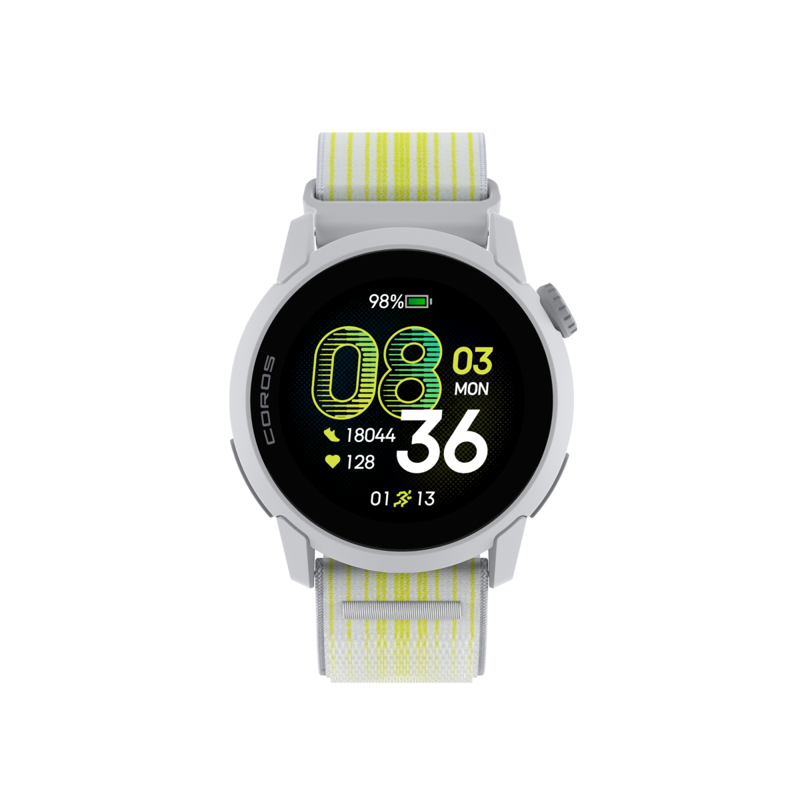 Coros Pace 4 Watch with Nylon Band in White
